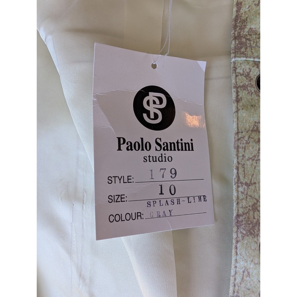 NWT Paolo Santini Studio Women's Jacket Denim‎ Style Size 10 Splash Line Gray - Picture 5 of 6